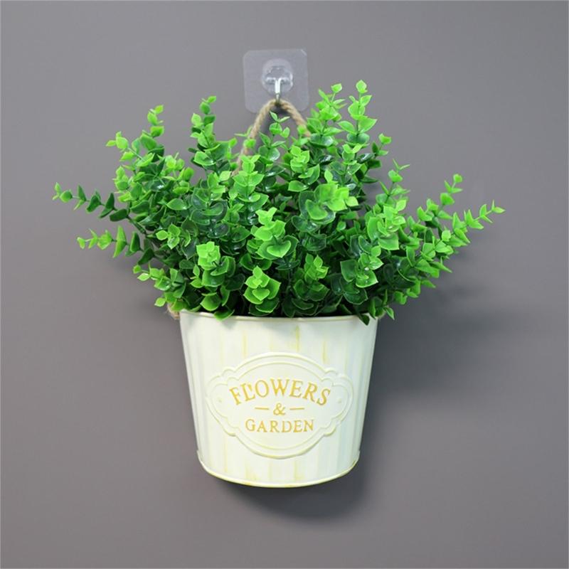 Hanging Small Iron Bucket Decorative Plant Pots Plant Hanging Pots Wall Hanging Indoor Flower Basket Metal Flower Pots