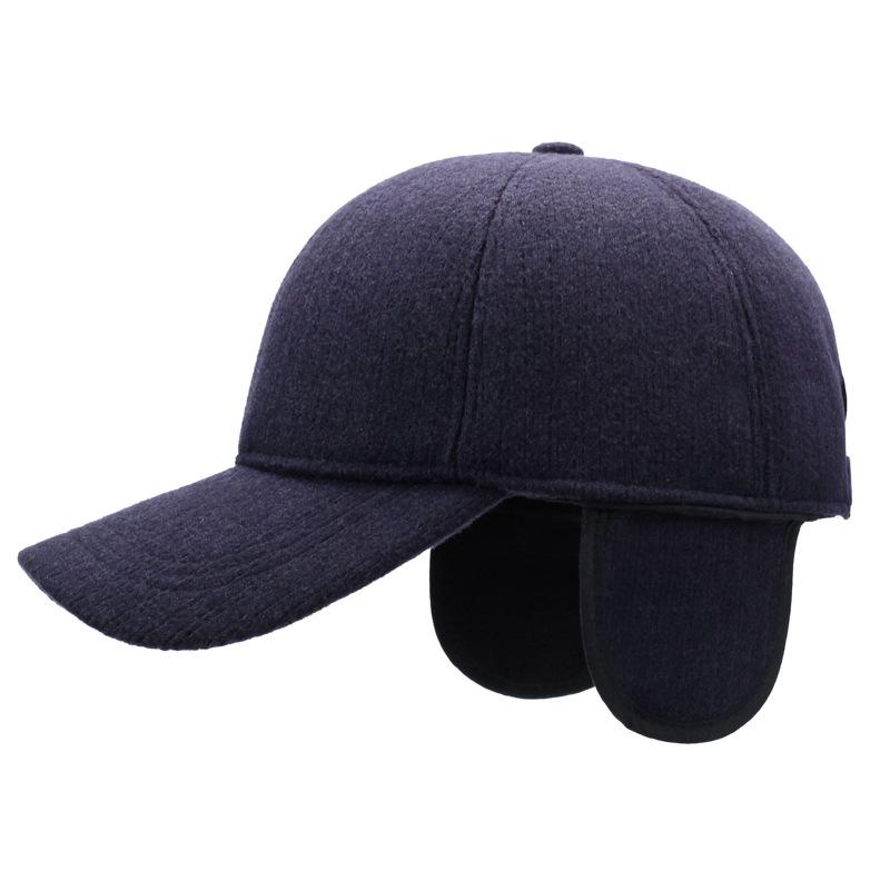 Winter Middle-Aged and Elderly Men's Cold-Proof Baseball Cap Velvet Thick Cap Ear Protection Warm Cotton Cap