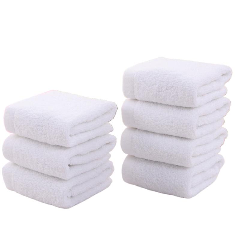 Basics White Cotton Square Towel 100% Cotton Face Towel 30 X 30cm, Soft Small Towel Handkerchief for Hand, Kitchen and Cleaning