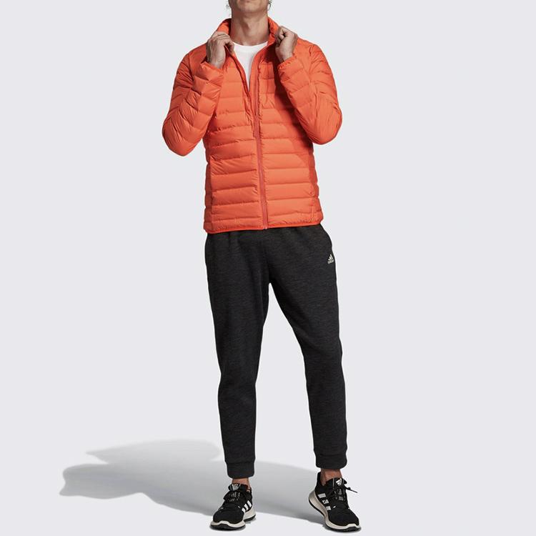 Adidas Originals Trefoil Casual Sports Stand Collar Warm Down Jacket Winter Men Outerwear Orange Yellow FH6633