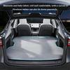 AABLU1 Für Tesla Model 3 Model Y 2017-2025 Aufblasbare Luftmatratze Outdoor Camping Aufblasbar Spezielles Wildleder Stoff Auto Reisebett