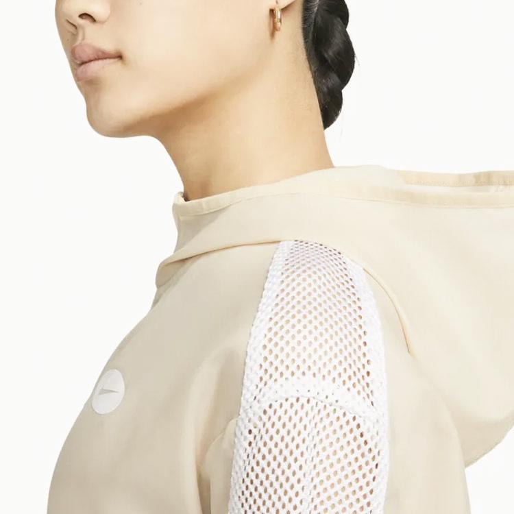 Nike Mesh Color Block Hooded Jacket Women Jacket Khaki DM7758-126