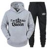 KingQueen Unisex Couple Hoodie & Sweatpants Set - Casual Sportswear