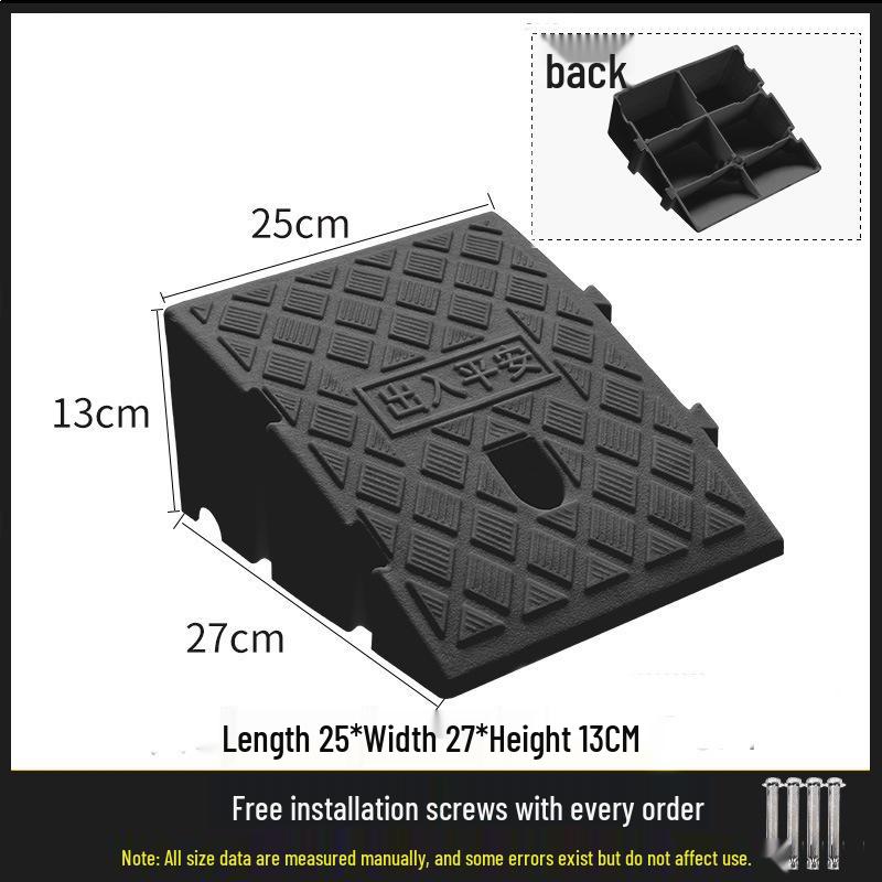 Car Ramp Sill Pad - Plastic Vehicle Curb Slope & Speed Bump