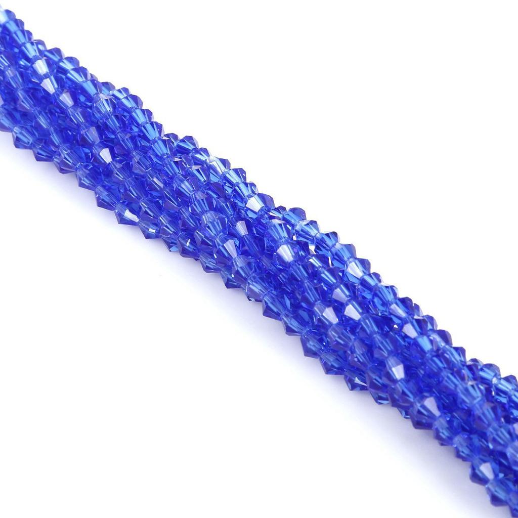 4mm Faceted Diamond Crystal Glass Beads for Handmade Hair Accessories