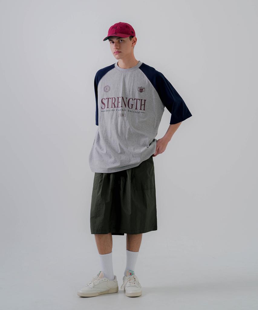 EZKATON Square Rib Shorts Khaki Mmsp6801