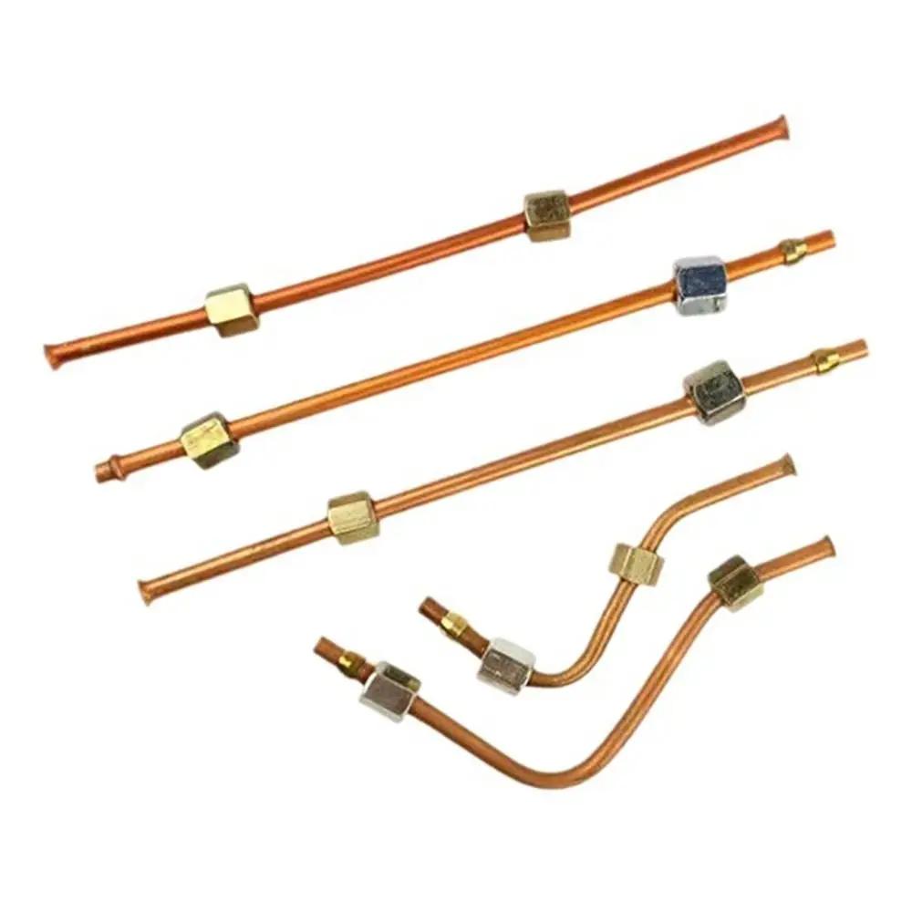 1Pcs Aluminum Copper-plated Air Compressor Exhaust Tube 200/400/600/800mm Bendable Pressure Relief Valve Tube Air Line Hose