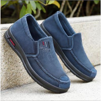 Spring and Autumn Men's Single-shoe Water-washed Cloth Shoes, One Foot Wearing Middle-aged and Elderly Dad Shoes, Walk Briskly