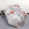 1pc Hello Kitty & Catty Chan Automatic Folding Umbrella - Portable 3-Fold Design with Iron Frame - Outdoor - Ideal Gift for Fans, Travelers, Daily Use