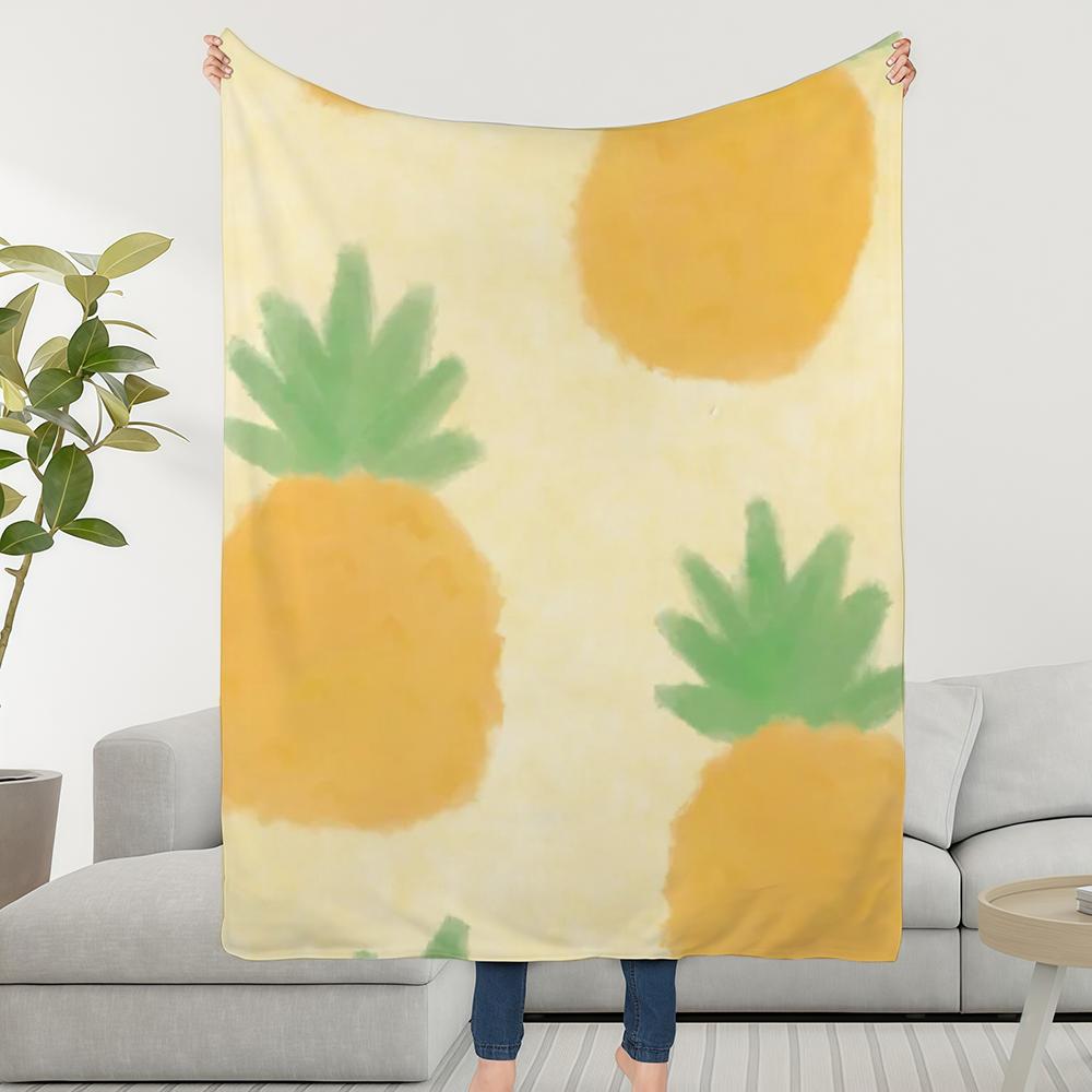Summer Blanket Throw Super Hand Cosy Plush Fruits Living Room Sofa Couch Childish Drawn Birthday Gifts