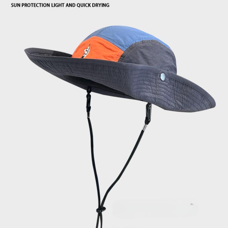 Wasserdichter Schnelltrocknender Fischerhut für Herren Damen Sommer Sonnenschutz Angeln Kletterhut Große Krempe Tragbar Outdoor Leicht