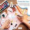 AEE2-42-Piece Mini Ink Tool Set, Includes 2 Round Mini Smudge Tools And 40 Replacement Foam Pads For Drawing Smudge Mixtures