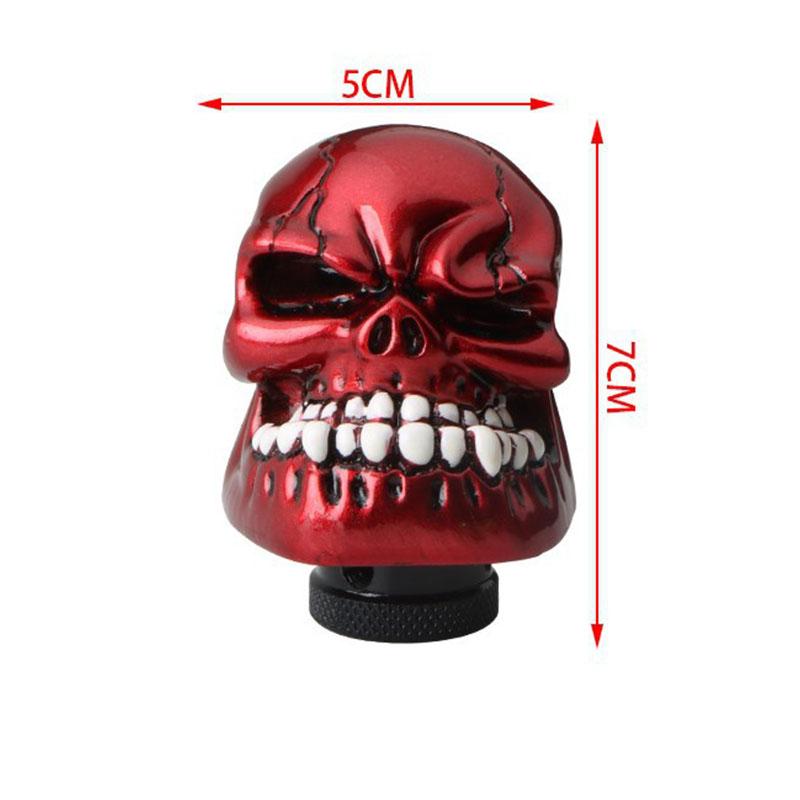Car Skull Shape Head Manual Gearbox Shift Knob Manual Gear r Stick Shifter Lever Knob Big Teeth Ghost Skull Gear Shift Knob