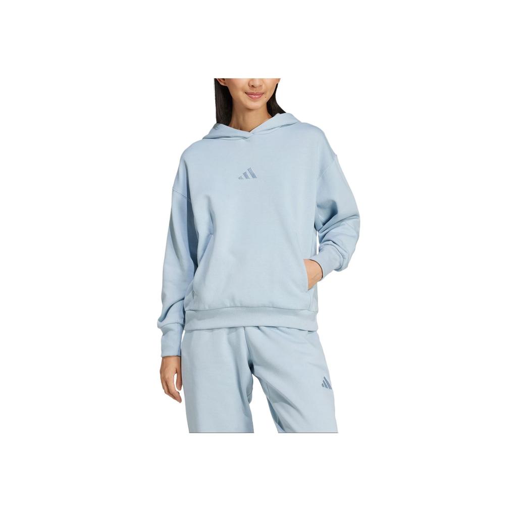 Adidas Celoroční mikina s kapucí volného střihu Dámské topy Modrá IY6767