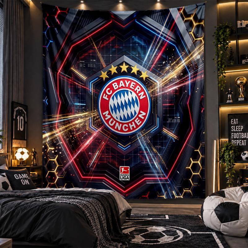 Arazzo da Appendere alla Parete Tessuto con Stampa del Bayern Monaco per Soggiorno Camera da Letto Decorazione per la Casa