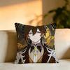 Game Genshin Impact ZhongLi Square DoubleSided printed Pillow Case Bedroom Bedside Pillow Sofa Cushion Cover