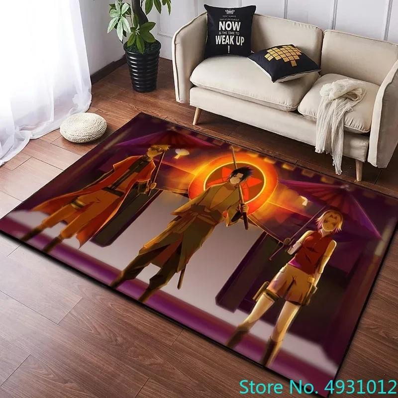 Creative 3D Carpet Akatsuki Naruto Sasuke Anime Print Living Room Bedroom Decoration Rug Children Anti Slip Crawling Mat