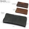 Police Men's Genuine Leather Zip-Around Long Wallet, No. 0589 04, Camel