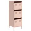 VidaXL High Buffet Pink 39x35x103.5 Cm Steel, Bookcase, Modern Bookcase, Bookshelf, Shelf and 851401