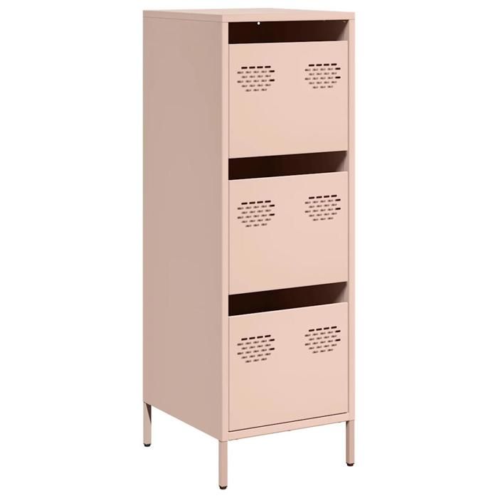 VidaXL High Buffet Pink 39x35x103.5 Cm Steel, Bookcase, Modern Bookcase, Bookshelf, Shelf and 851401