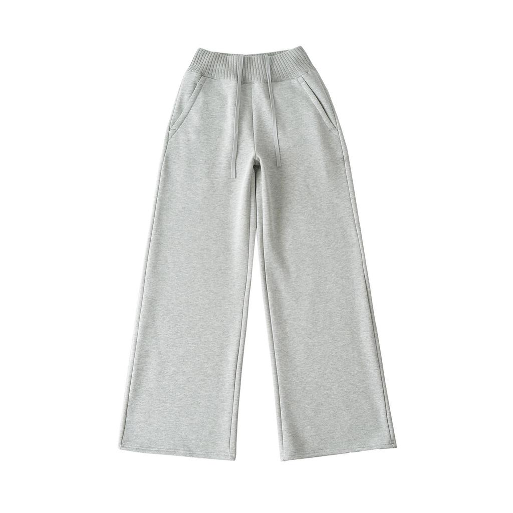 Women's Winter High Waist Velvet Lined Straight Leg Sweatpants