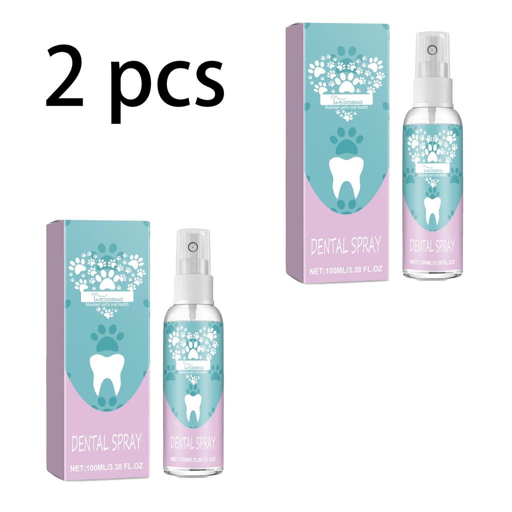 YEGBONG Haustierspray für Zähne, reinigt das Maul von Katzen und Hunden, entfernt Mundgeruch und Zahnstein, Haustier Mund- und Zahnpflege 100ml