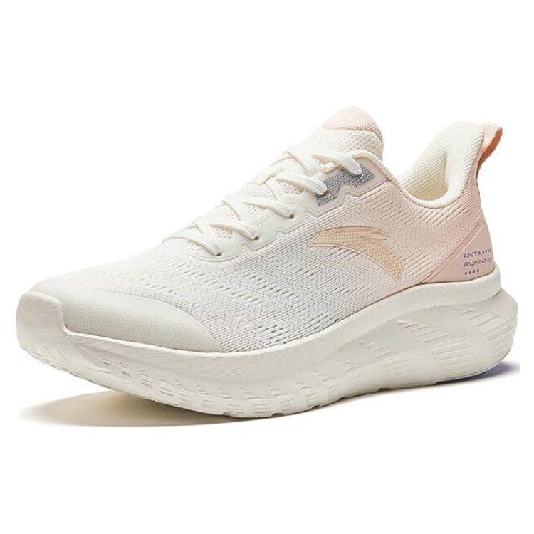 Anta Light Cloud Fabric Cushioning Slip Resistant Low top Running Shoes Women's White 122345530-1