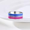 Mehrfarbiger Regenbogenring für Damen Herren Lesbisch Gay Hochzeit Verlobung Valentinstag Geschenk Edelstahl Schmuck