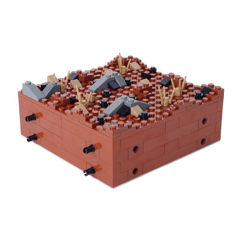 Toys Model Military Accessories Model WW2 Building Blocks Battlefield Blockhouse Sentry Tower Command Post Bunker Gift