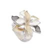 New enamel color hollow geometric daffodil elastic ring women's fashion high-end flower ring