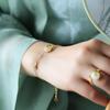 925 Sterling Silver Bracelet For Women Color Painting Craft Immortal Retro Style Light Luxury High Sense Bracelet Women 'S New