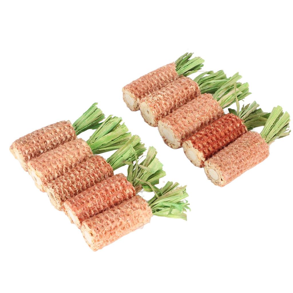 10 szt. Chomik Kolba kukurydzy Zabawka w kształcie marchewki Do ścierania zębów Królik Kolba kukurydzy Zabawka do żucia dla chomika świnki morskiej