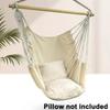 1Pc Canvas Hammock Chair Outdoor Swing Hanging Chair Hammock Dormitory Hammock Chair Anti Rollover Hammock(With Storage Bag