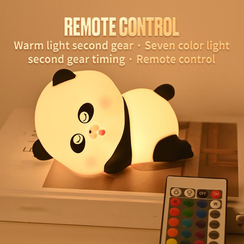 LED Bedside Light Panda Touch Lamp Rechargeable Silicone Night Light Bedside Lamp Cute Nursery Night Lamp For Kids &