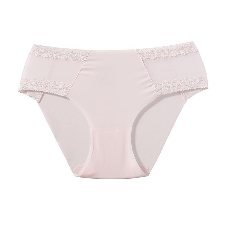 CINOON Sexy Damen Low-Rise Slips Mesh & Spitze Spliced Slips Einfarbige Nahtlose Atmungsaktive Slips