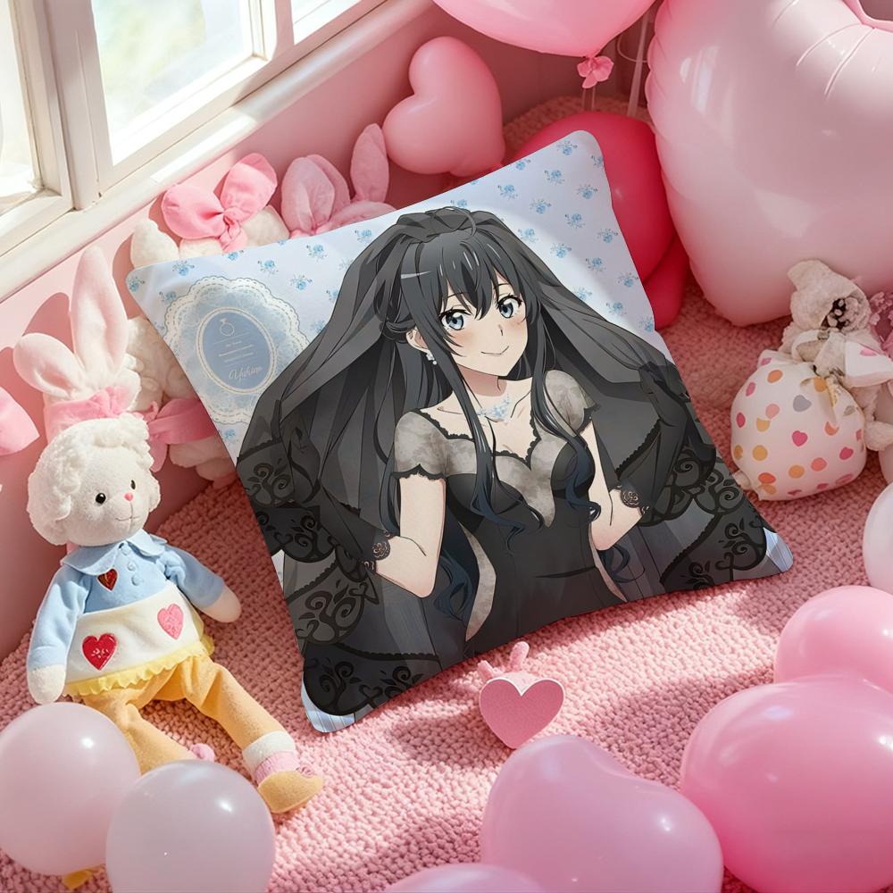 Y-Yukinoshita Y-Yukino Cushion Cover Pattern Printed Pillowcase for Living Room Sofa Cushion Cover & Bedroom Decor