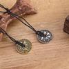Rune Compass Pendant Necklace Men's Prayer Amulet Trend  Accessory Friend Gift