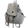 Korean version of college style backpack bag women's bag 2025 new fashion plaid small backpack travel shopping bag