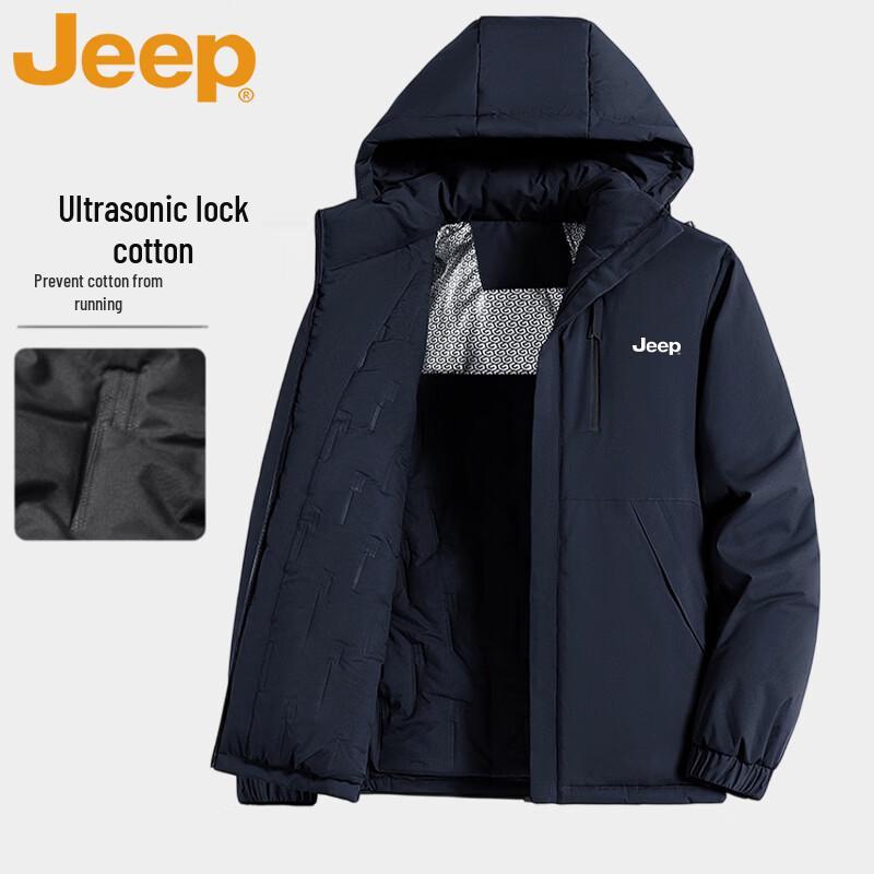 Jeep Winterjacke für Herren mit Kapuze und Wattierung