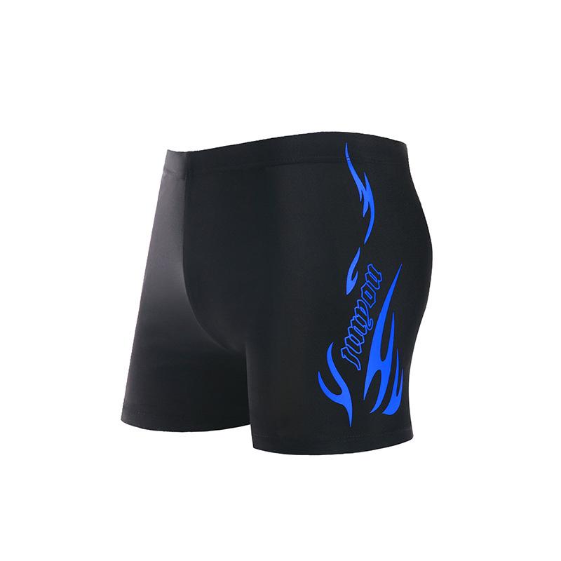 Men's Quick-Dry Plus Size Square Leg Swim Trunks & Cap Set