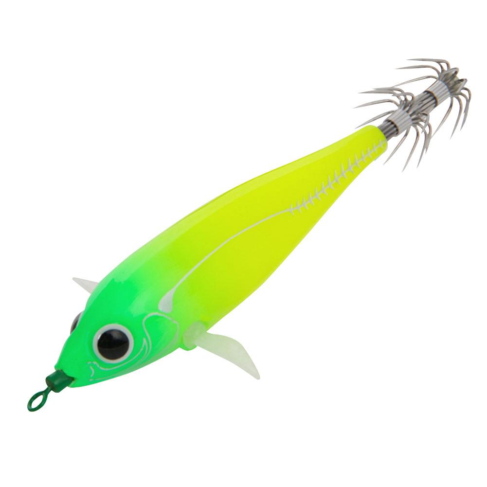 83mm Luminous Squid Lure Night Fishing Lamp Hook Double Hook Cuttlefish Attracting Lure Fish Shaped for Saltwater Freshwater