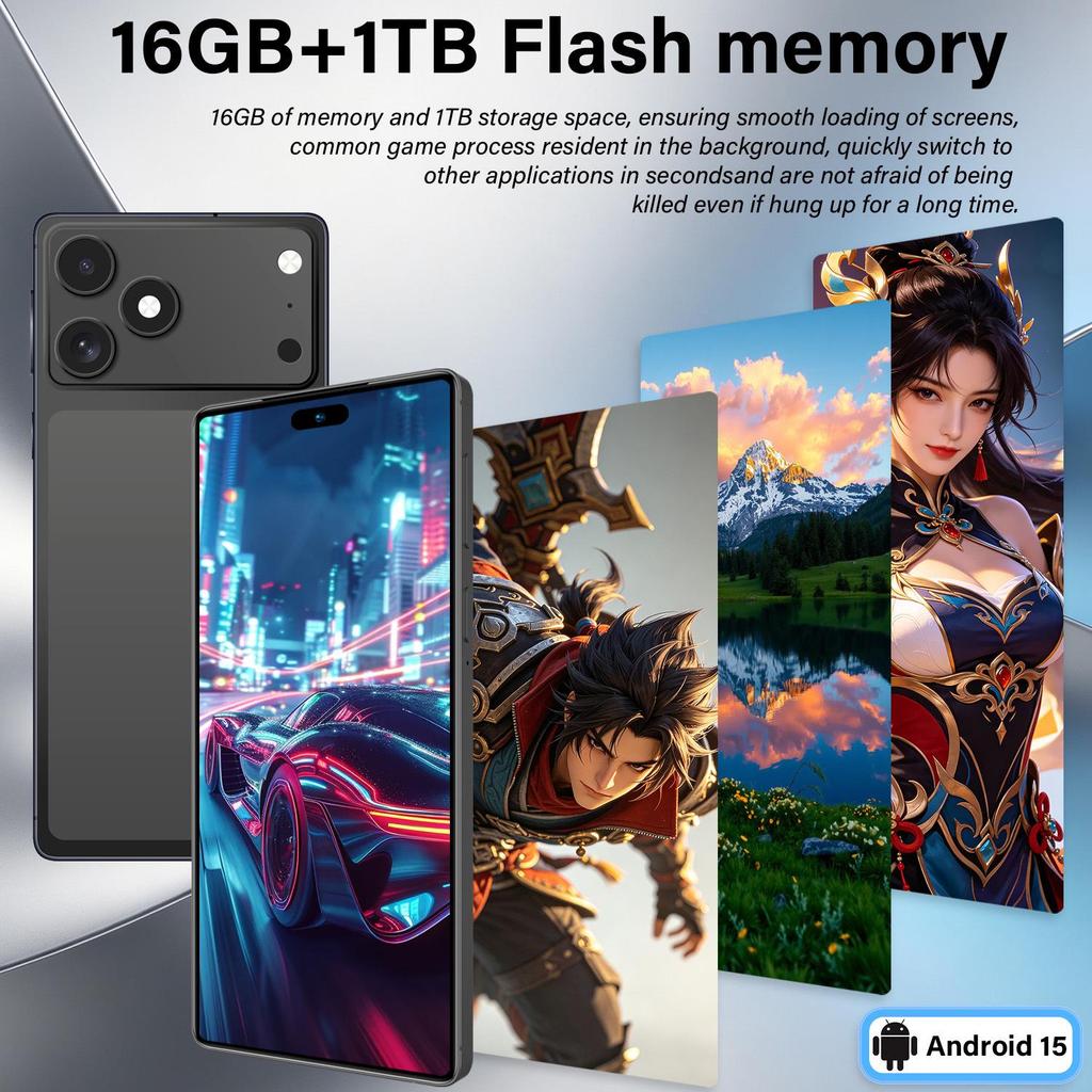i17 Pro Max Smartphone: Built-in Pen, 4G, Octa-core, 7.3-inch Display, 3+16GB