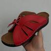 2024 Women's Wedge Heel Roman Slippers with Bow, Thick Sole, Lightweight, Plus Sizes Available.