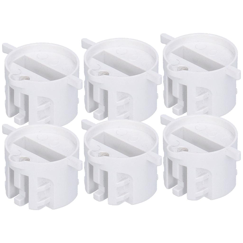 25mm Surfboard Tail Rudder Slot Foot Rope Round Cup Fin Plugs with Screws Key Wrench blanc