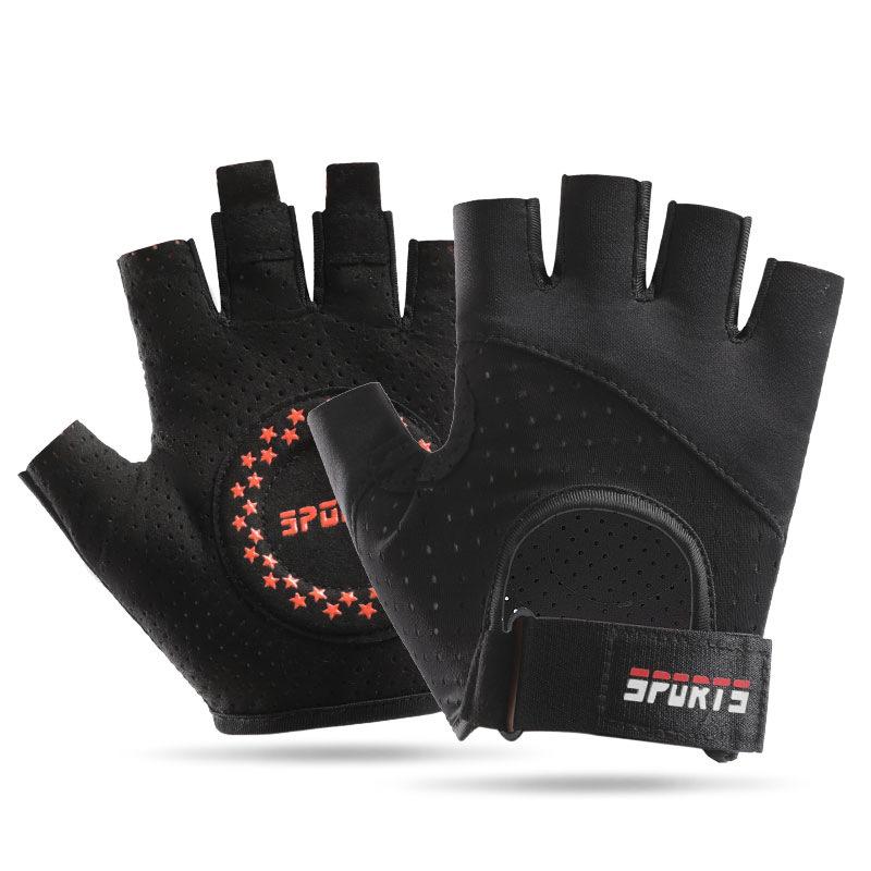 Sports cycling gloves women's half finger non-slip wear-resistant yoga outdoor running breathable fitness gloves