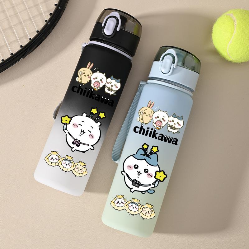 550ml Nanka Chiisakute Kawaii Yatsu School Drink Bottle Usagi Chiikawa Hachiware Plastic Gradient Color Water Cup Gourde Gift