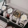 1pc 22.5x10.5x11.58cm Hot Selling Carbon Fiber Double Layer Watch Box Jewelry and Watch Storage Box 4 Position Double Watch Box