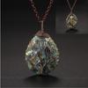 Natural Color Shell Abalone Shell Water Drop Pendant Necklace, Jewelry, Women'S Necklace