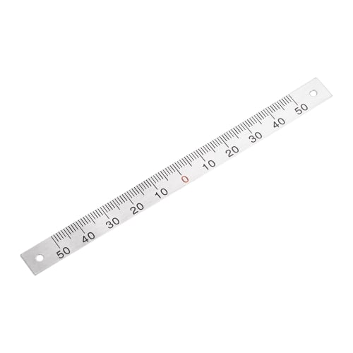 uxcell Center Measuring Ruler, Workbench Ruler, 50mm-0-50mm Measuring Range, Adhesive Tape, Aluminum, with Hole (From Center)