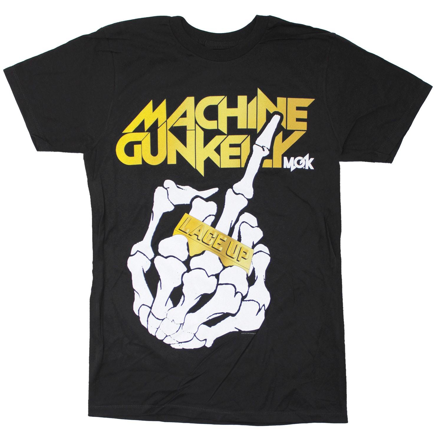 Men s Machine Gun Kelly (Music) Finger Tee T-shirt Small Black Unisex T-Shirt XXXL